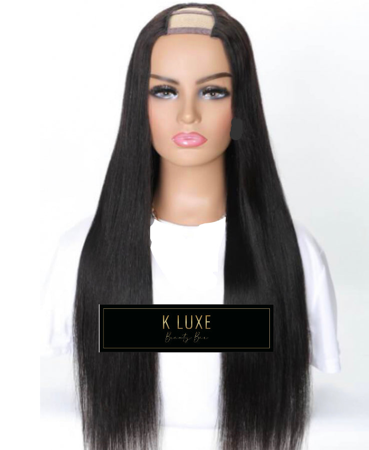 K Luxe Human Hair U-Part Wig- Luxe Straight