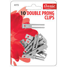 Annie- Double Prong Clips 10Ct