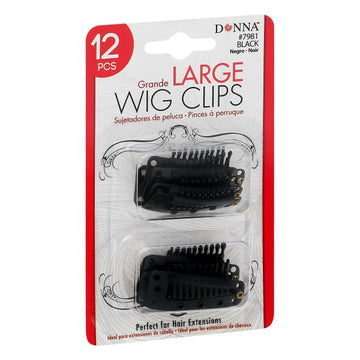 Donna- large Wig Clips Black